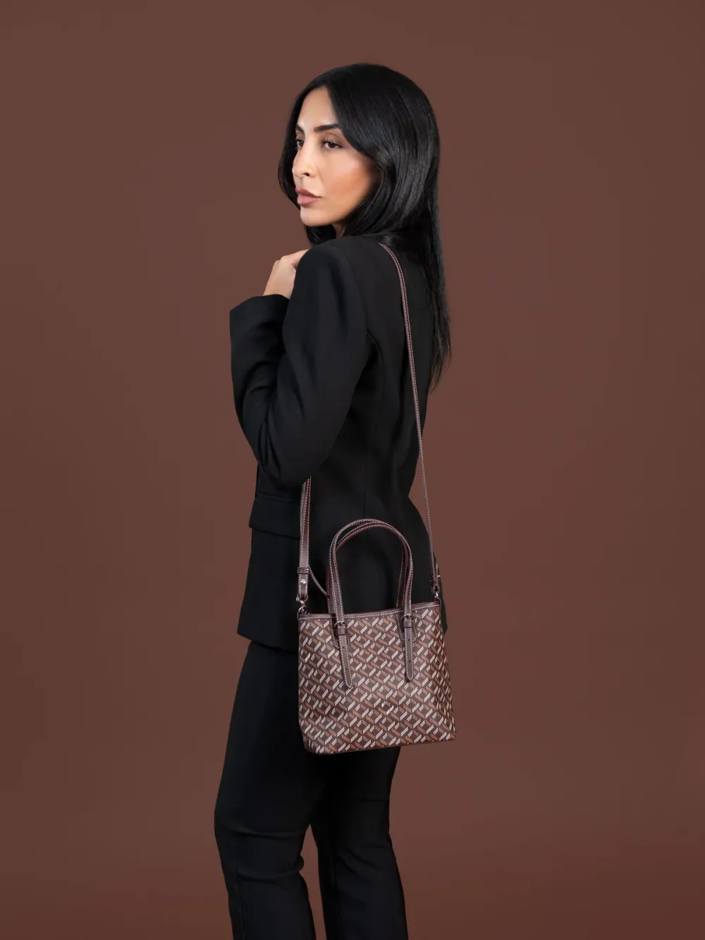 BELLA MINI TOTE BAG - BURGUNDY — photo 2