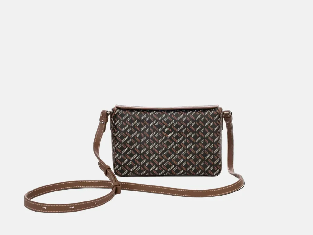 ORNATO SCALA CROSSBODY- BLACK/TAN — الصورة 3