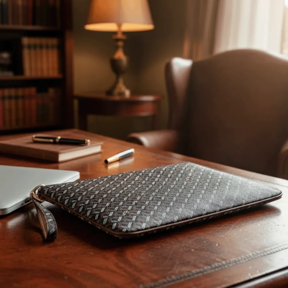FOLIO POUCH- BLACK/TAN — الصورة 2