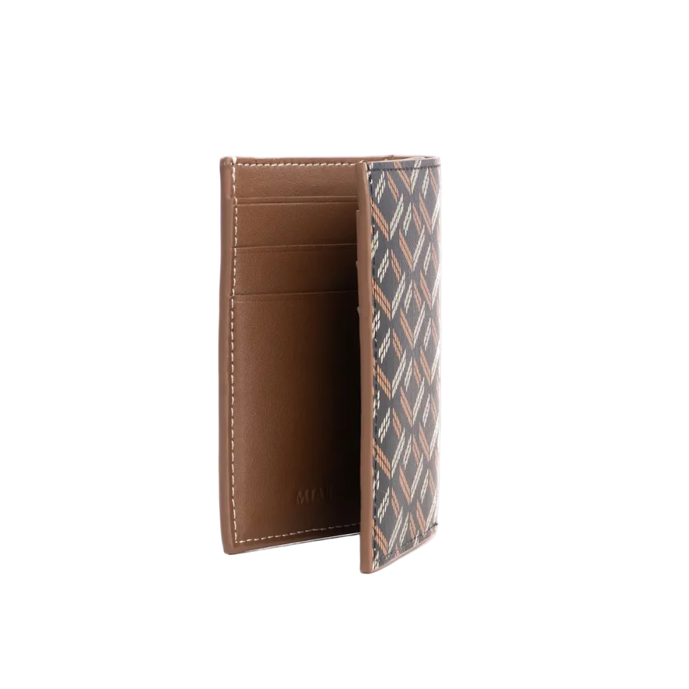 LUSSO CARD WALLET- BLACK/TAN — الصورة 3