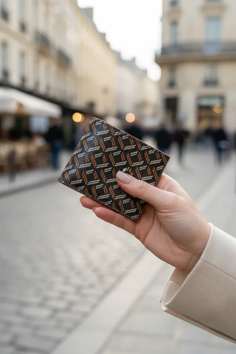 LUSSO WALLET- BLACK/TAN — الصورة 2