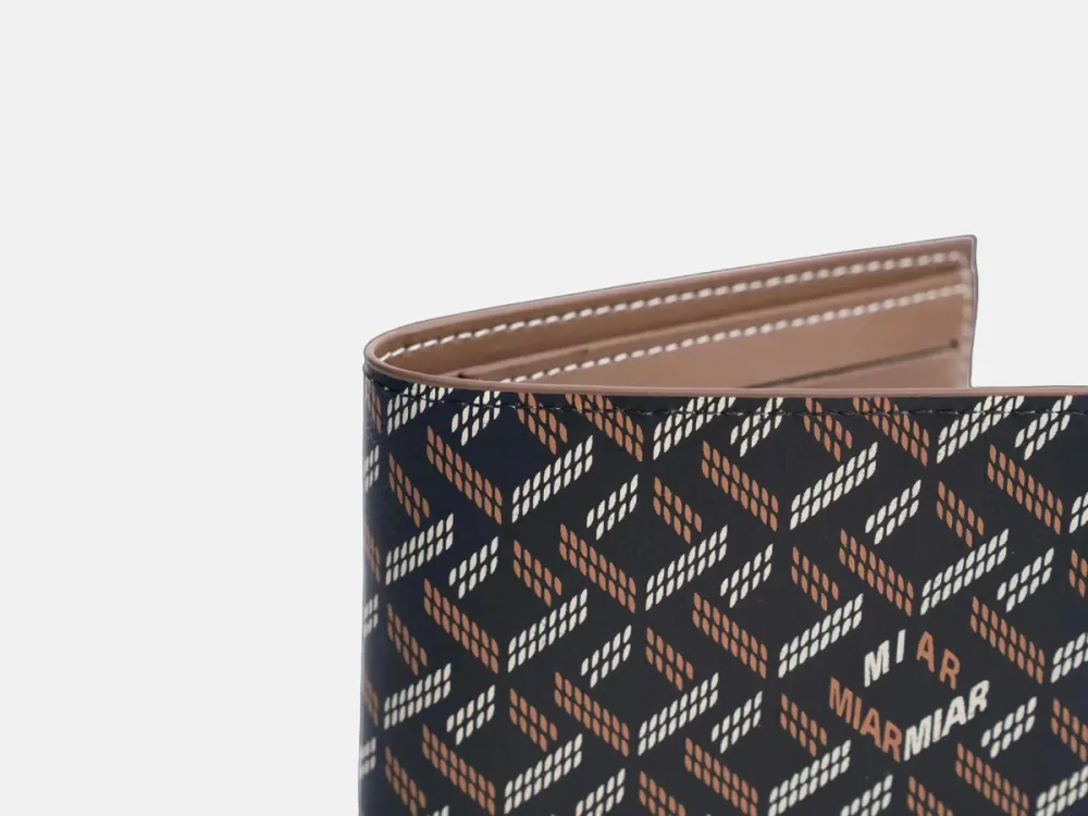 LUSSO WALLET- BLACK/TAN — الصورة 3