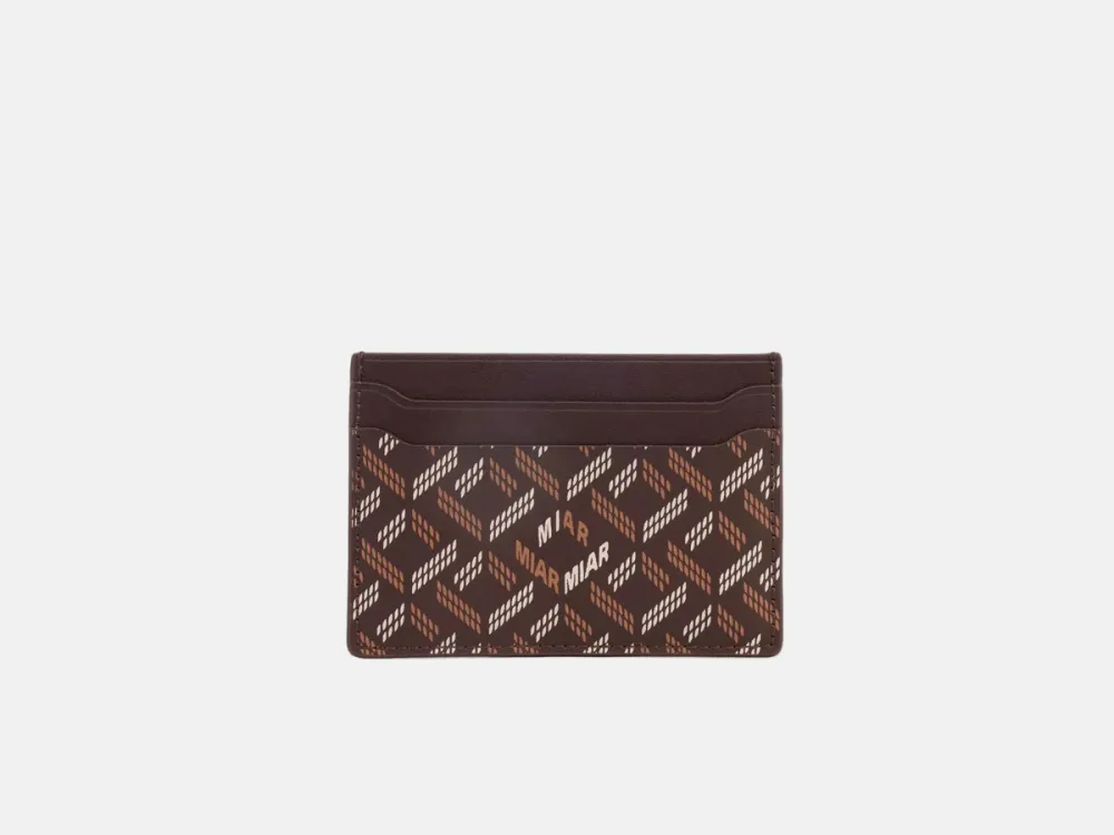 LUSSO SLIM CARD HOLDER-BURGUNDY — الصورة 1