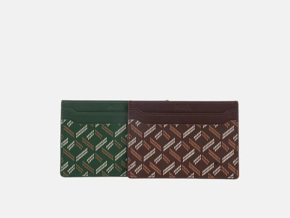 LUSSO SLIM CARD HOLDER-BURGUNDY — الصورة 3