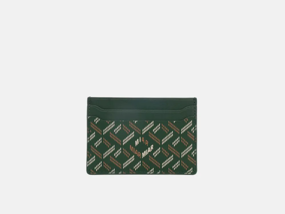 LUSSO SLIM CARD HOLDER- GREEN — الصورة 1