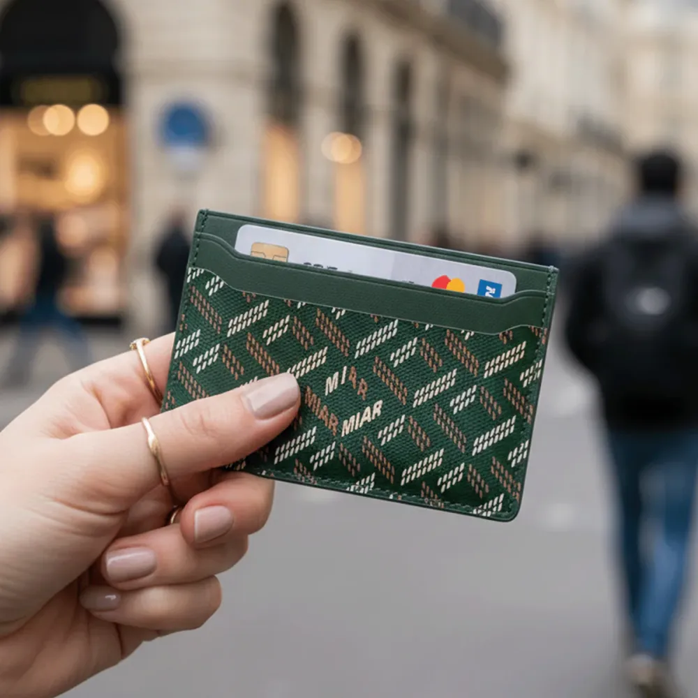 LUSSO SLIM CARD HOLDER- GREEN — الصورة 2