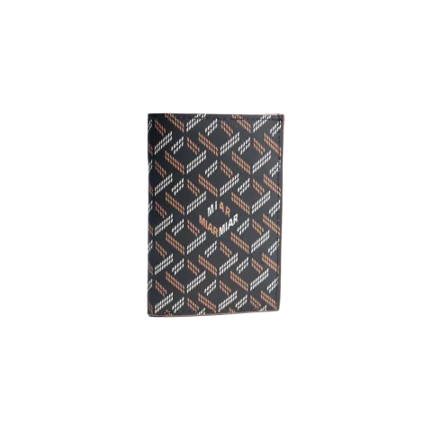LUSSO CARD WALLET- BLACK/TAN — MIAR OFFICIAL