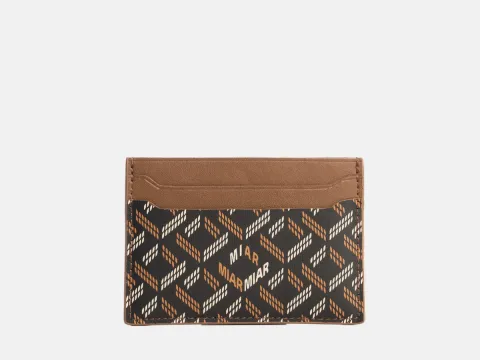 LUSSO SLIM CARD HOLDER- BLACK/TAN — MIAR OFFICIAL